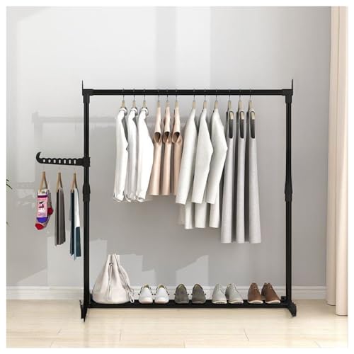 ハンガーラック キャスター付き 縦/横伸縮 ガーメント ラック 自立型 ハンガー 洗濯物干し室内物干し スタイルハンガ ー 組立簡単 頑丈 ハンガー 強力な耐荷重 室内干し スタンド 部屋干し ラック 衣服掛け簡易収納ラック