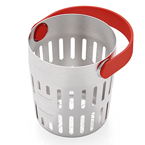 Trebonn - CookinPodPRO Coral - Cestello per cotture in acciaio inox. Ideale per cuocere la pasta, per cotture a vapore e per fritture.…