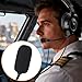 SOULWIT Protective Microphone Foam Cover Pop Filter for Bose Aviation X A10/A20/A30 Headphones, Mic Cover WindScreen with High-Density Foam - Black