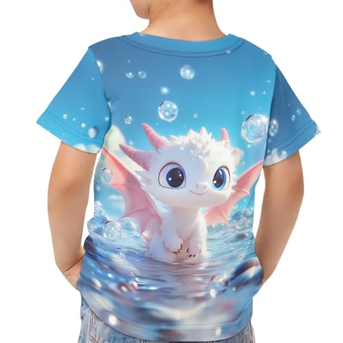 Image of Xhuibop Kids Tshirts Girls Boys 3-16 Years Summer Clothes for Teens Loose Fitting Tops