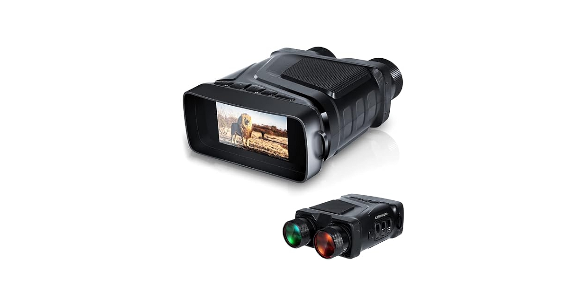 【即納2台】四眼デジタルナイトビジョン Amazon.co.jp: 暗視ゴーグル ヘッドマウント、4K デジタル赤外線