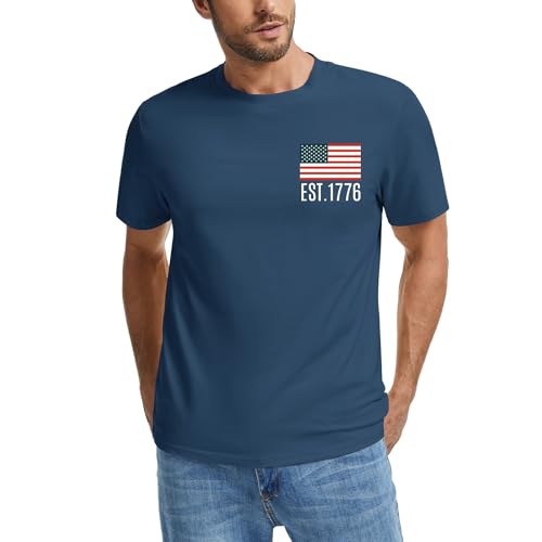 USA Shirt American Flag Shirt for Men 4th of July T Shirt Patriotic Tee Casual Short Sleeve Tops4