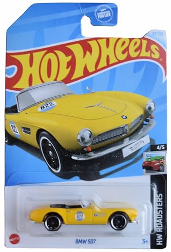 Hot Wheels BMW 507, HW Roadsters 4/5 Yellow 67/250 miniatura 1