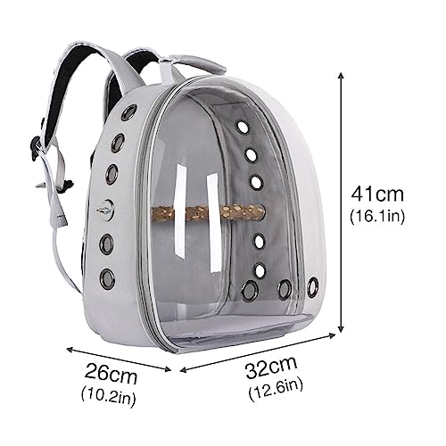 Bird Carrier Backpack, Bird Travel Carrier with Standing Perch, Lightweight Breathable Parrot Cage for Small Birds, Green Cheek, Cockatiel, Parrot - Image 5