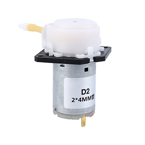 12V DC DIY Dosing Pump Peristaltic Dosing Automatic Doser Pump Connector for Lab Analytic Liquid (White)
