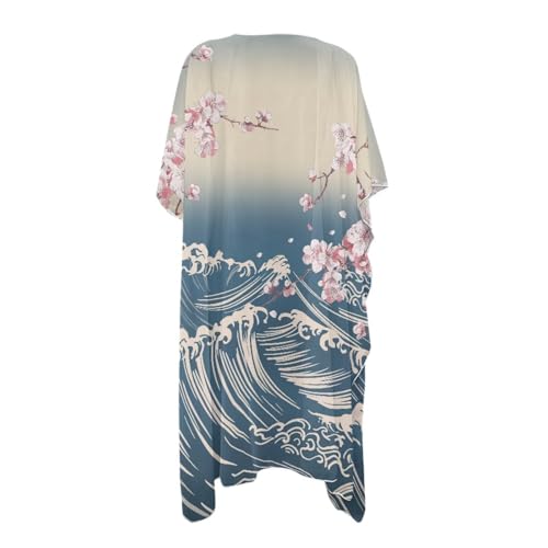 Salida de baño de gasa ligera estilo kimono para ropa de resort 4
