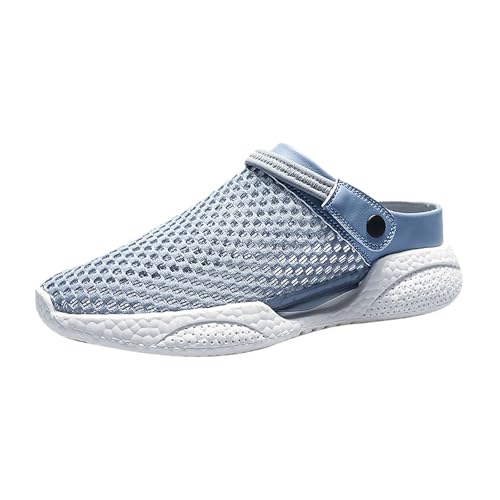 Zuecos de malla para hombre ligeros y convertibles en zapatos de agua para el verano en azul