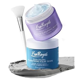 Glow-Boosting Face Masks Skincare Set – Deep Detox Clay Mask for Clear Pores, Blackheads and Excess Oil, Hydrating Overnight Face Mask with 10% Hydrolyzed Collagen – Spa-Like Facial Skin Care at Home