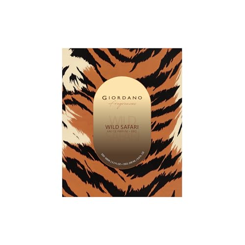 Image of Giordano Wild Safari Men's Gift Set | Eau de Parfum 100ml + Deodorant Spray 200ml | Long-Lasting Woody Fragrance