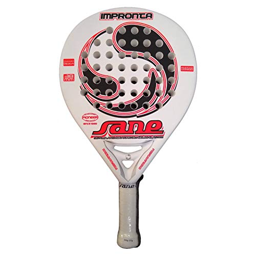 Sane Impronta Polietileno Comprimido Retro Pala Pádel, Blanco, no Aplica