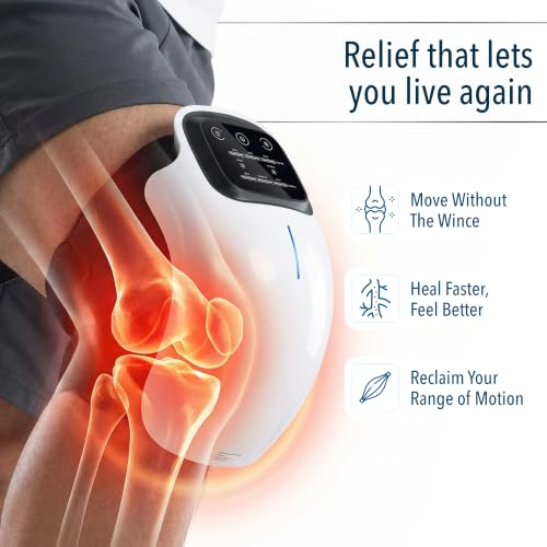 Image of FORTHiQ Cordless Knee Massager, Powerful Infrared Heat and Vibration Knee Pain Relief for Swelling Stiff Joints, Stretched Ligament and Muscles Injuries, July 2022 Upgrade with Longer Knee Straps