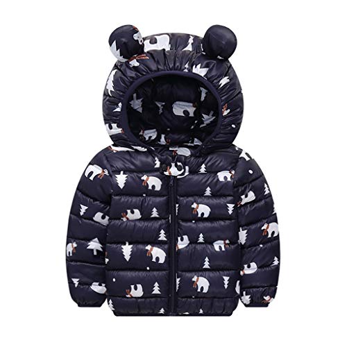 Sameno Toddler Baby 0-3 T Cartoon Bear Snowsuit Boys Girls Winter Snow Coat Cute Hoodie Cotton Jacket Outfits Clothes