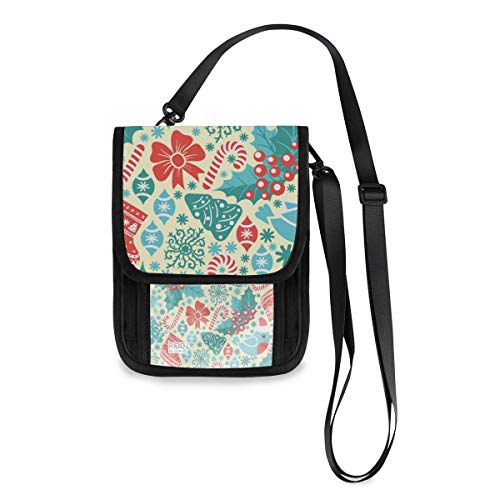 Preisvergleich Produktbild Karteninhaber-Handytasche Geldbörse Travel Large Capacity Wallet Coin Case Weihnachtsmuster Geschenk Animal Bird