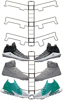 mDesign Set of 2 Shoe Rack  Adjustable Shoe Storage for 3 Pairs of Trainers, Sports Shoes and More  Space-Saving Wall-Mounted Shoe Rack  Bronze