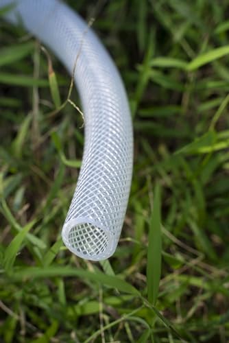 Image of AUTOMAN 1 /2'' (0.5 INCH) 12MM 20 METER (65 FEET) Transparent High Presure Heavy Duty Braided Water Pvc Hose Pipe For Garden,Car Wash, Floor Clean,Pet Bath. (10 Year Replacement Warranty)