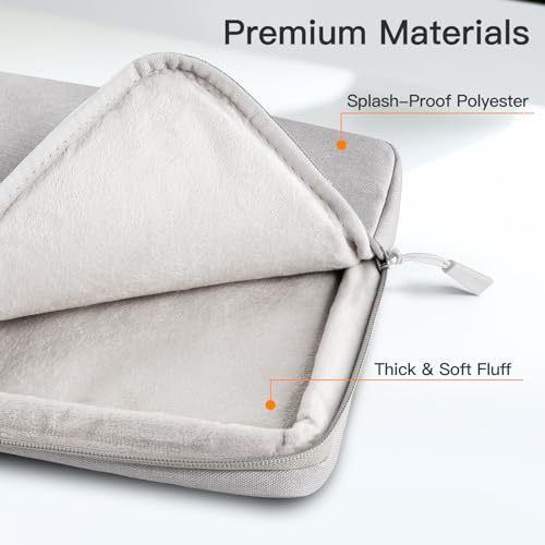 Image of JETech Laptop Sleeve for 13-14Inch MacBook Neo (A18 Pro), MacBook Air /Pro (M1-M5) 2020-2026, 13-13.6 Inch Notebook, Waterproof Shock Resistant Bag Case with Accessory Pocket (Light Grey)