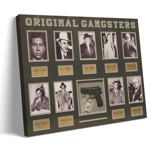 YALING Mafia Alcapone Mafia Poster, Creative Poster Wall Art Paintings Canvas Poster for Room Aesthetic Posters & Prints on Canvas Wall Art Poster for Room 08x12inch(20x30cm), Frame-style