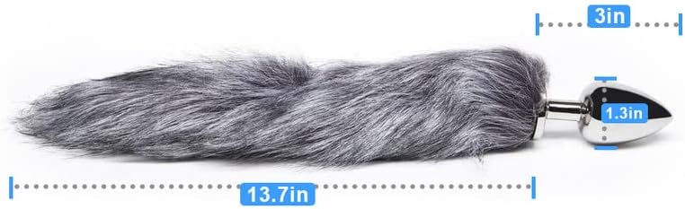 Miniatura 7 de Peluche de acero inoxidable de 17 pulgadas, divertido y esponjoso, realista, clásico, con doble cabeza (gris) para hombres y mujeres