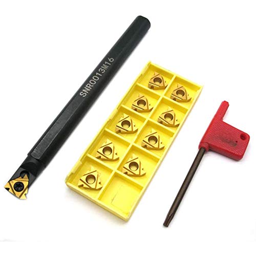 Barra de mandrinado de roscado para torno de 1/2 pulg con 10 insertos 16IR AG60 miniatura 1