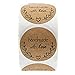 Louise Maelys 1” Handmade with Love Stickers, 500 Pcs Kraft Sticker Paper Adhesive Labels for Baking Packaging Gift Wrapping Envelope Craft Making(1 Inch)