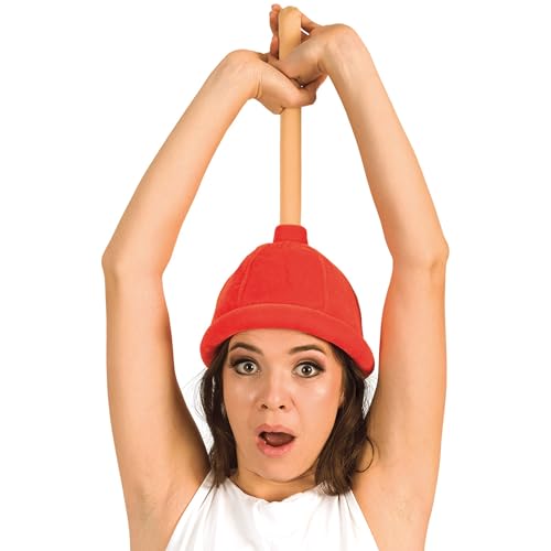 FRIES Pömpel Hut Pumpfix KW 58 cm Kostüm-Zubehör für Erwachsene KKopfbedeckung Klempner Fasching Karneval Mottoparty