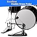 Double Bass drum Pedal,Double Bass Pedal with Adjustable Beater Head,Double Chain Drive Foot Kick Pedal with Drum Key for Drum Set and Electronic Drums (Silver, Double drum pedal)