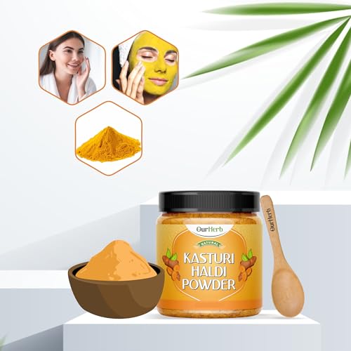 Image of Natural Kasturi Haldi Powder for Face Beauty (200g | 7 Oz) | Wild Turmeric | Kasturi Manjal for Glowing Skin | 100% Pure, Chemical-Free, Preservative-Free | Skin Care for All Skin Types.