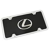 LEXUS Au-Tomotive Gold Inc, Chrome Logo On Black License Plate + Frame