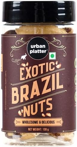 Urban Platter Brazil Nuts, 100g (Rich in Selenium | Superfood | Have 1 Daily | Product of Peru)