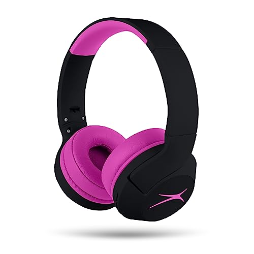 Altec Lansing Kid Safe ANC Wireless Headphones (Blackout Pink)