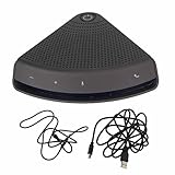 Micrófono de Conferencia con Captación de Sonido de 360° Altavoz Integrado para Windows, USB con Cable/Bluetooth Inalámbrico Modo Dual Llamadas de Voz Micrófono Omnidireccional