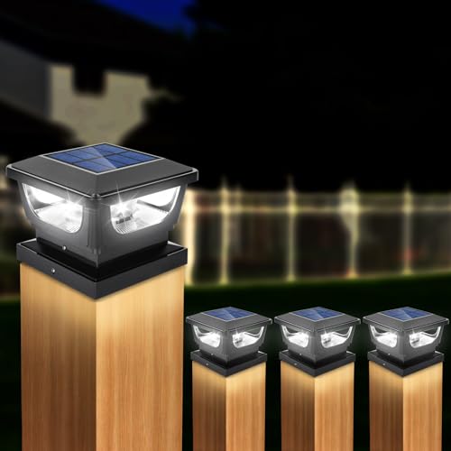 Solaire capuchon pour poteau 8x8cm étanche IP65 lumière clôture bois x4