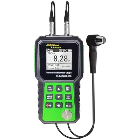 Ultrasonic Thickness Tester Industrial-886 / Digital Metals Thickness Gauge with Range 0.04-15.75in(1-400mm) / Industrial Measuring Instrument Cover