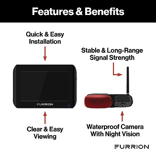 Image of Furrion Vision S Wireless RV Backup Camera System with 7-Inch Monitor, 1 Rear, Infrared Night Vision, Wide-Angle View, Hi-Res, Waterproof - FOS07TASM