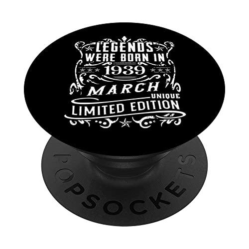 Cumpleaños Marzo 1939 Edición Limitada Regalo March 1939 PopSockets PopGrip Intercambiable