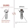 M10x1.5 Metric Front Brake Caliper Lower Mounting Bolts Kit Compatible with 2004-2025 Harley Sportster, Softail, Dyna, Touring All Models(4Pcs + Quick Tools) Chrome