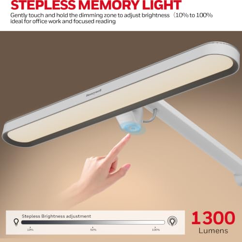 Image of Honeywell 05B02 LED Desk Lamp with Clamp, Task Lamp for Home Office