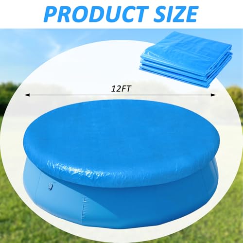 Cobertor redondo inflable de piscina 12 pies miniatura 2