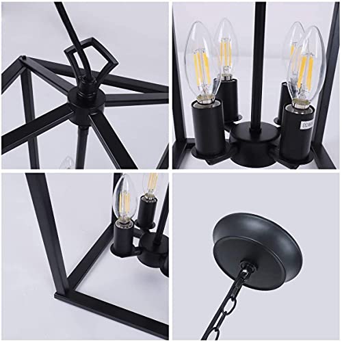 Lustre de cuisine island noir mat pour éclairage de table