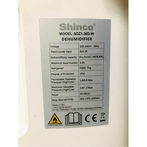 SHINCO Mobile 30L Day Smart Dehumidifier and Air Purifier with Activated Carbon Filter, 24 Hour Timer, Continuous Drain, Removes Excess Moisture in Large Houses - Image 13