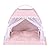 Qchomee Cat Tent Cave Bed with Removable Cushion, 2-In-1 Cat Dog Teepee Bed House Cat Nest Sleeping Bag,Pet Indoor Outdoor House Detachable Breathable Mesh,Four Seasons Universal,48x48x46CM