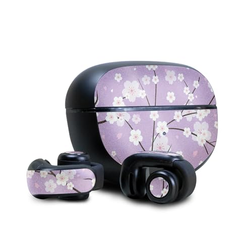 Image of Glossy Glitter Skin Compatible with Bose Ultra Open Earbuds - Sakura Purple - Premium 3M Vinyl Protective Wrap Decal Cover - Easy to Apply | Crafted in The USA by MightySkins