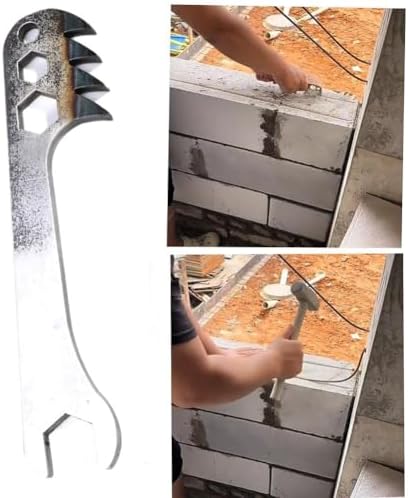 Eawfgtuw Köpük Tuğla ve Gaz Beton İçin Manuel Duvar Groover, Elektrik Kablolama Tesisatı için Altıgen Açılış ile Yerleştirme Aleti, Isıl İşlem Görmüş Çentik Cihazı (265mm) - Görsel 4