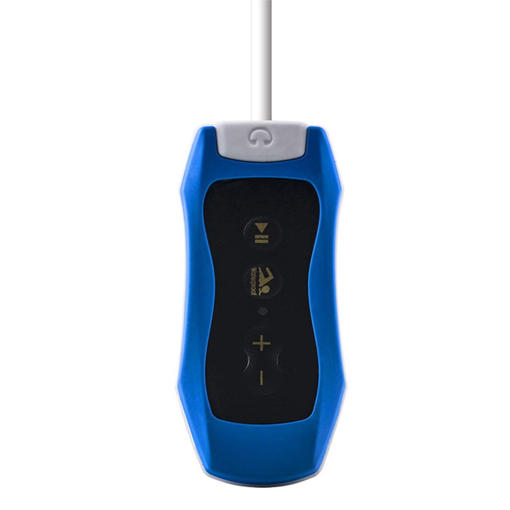 Reproductor de música MP3 portátil con radio FM IPX8, resistente al agua, recargable, USB 2.0 con auriculares impermeables adecuados para nadar y correr