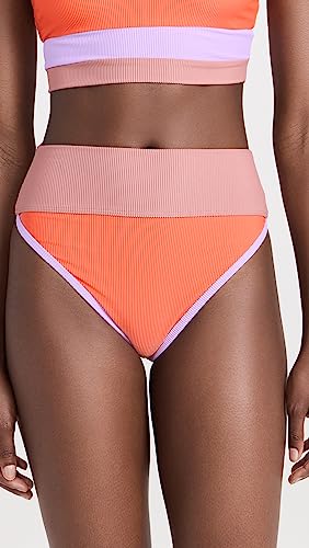 Beach Riot Women's Emmy Bottoms, Oasis Colorblock, Orange, Xl #TOP1