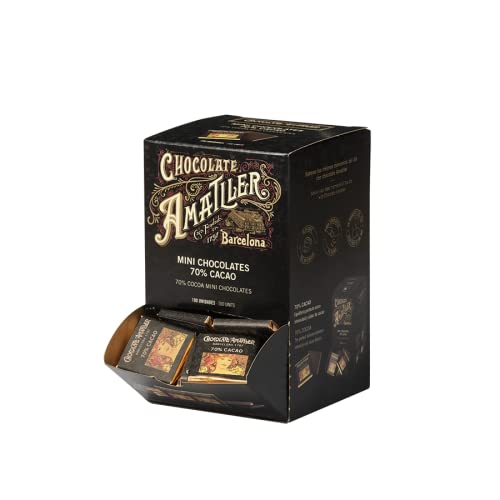 Amatller Caja de Mini Chocolate Negro Ghana 70% Cacao 5gr. - 100 onzas