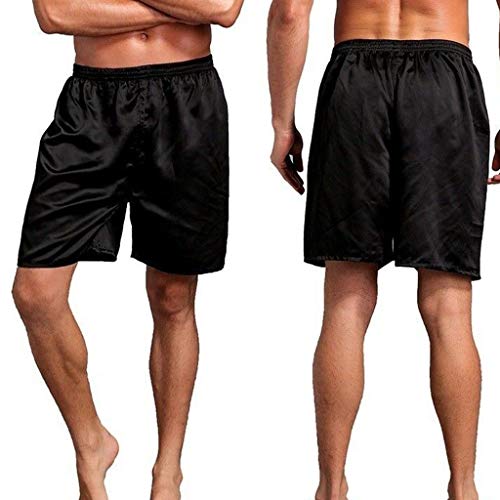 Men's Satin Pajama Bottoms Lightweight Sleepwear Underwear Comfy Boxers Shorts Soft Loose Silk Pyjama Nightwear Pants3