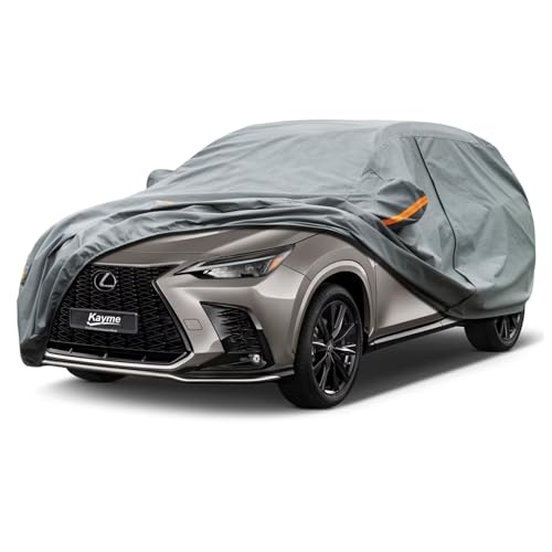 Image of Kayme Heavy Duty Car Cover Custom Fit Lexus NX200t NX250 NX300 NX350 NX450h, Waterproof All Weather for Automobiles, Full Exterior Covers Rain Sun UV Protection.
