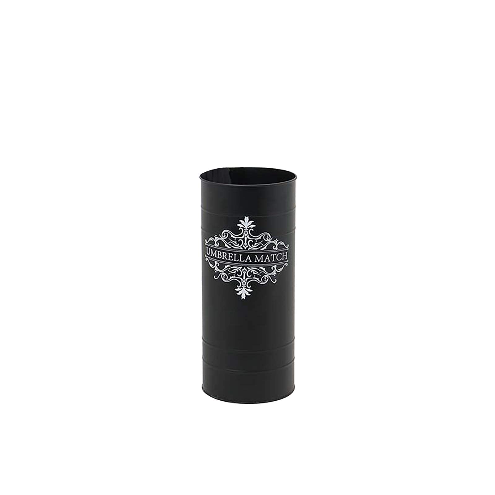 Porte-Parapluie en Métal Noir LUNEZY Rond 21x47cm avec Bac d'Égouttement Amovible pour Entrée