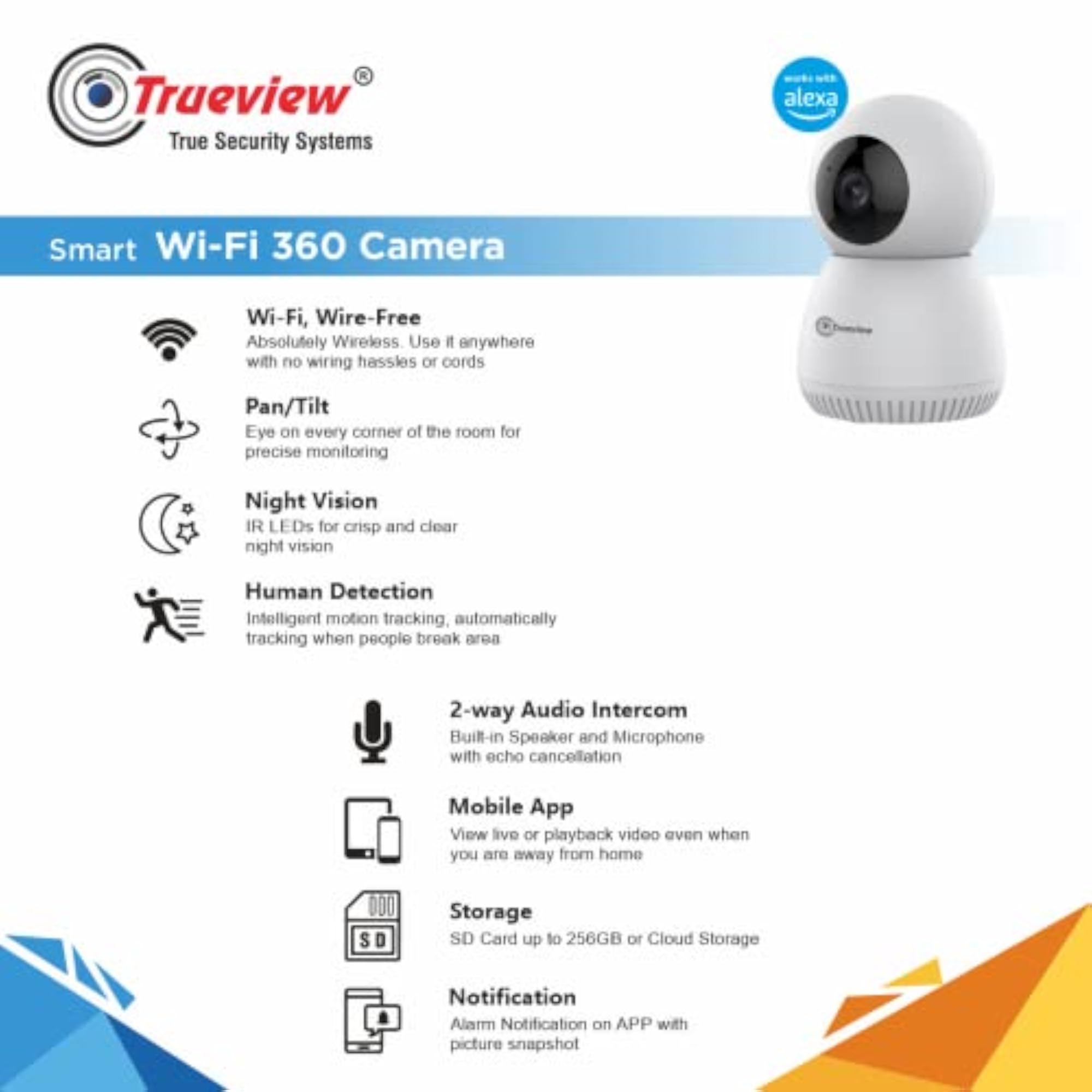 3MP WiFi Robot Security Camera with Night Vision